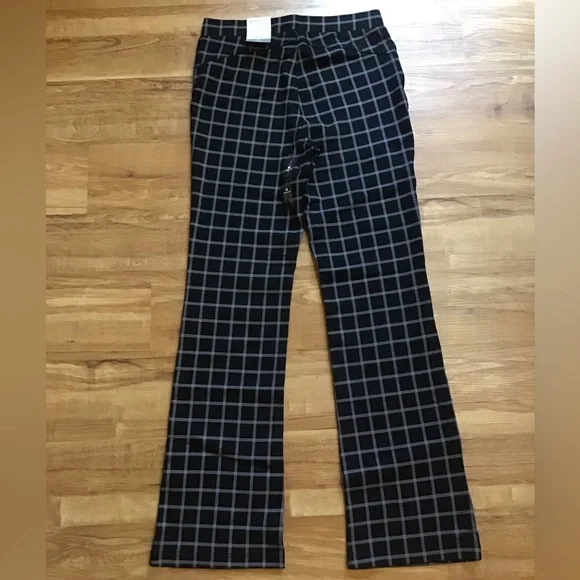 NWT Women’s Plaid Ponté-Knit Boot-Cut Pull-On Pants - Picture 7 of 16